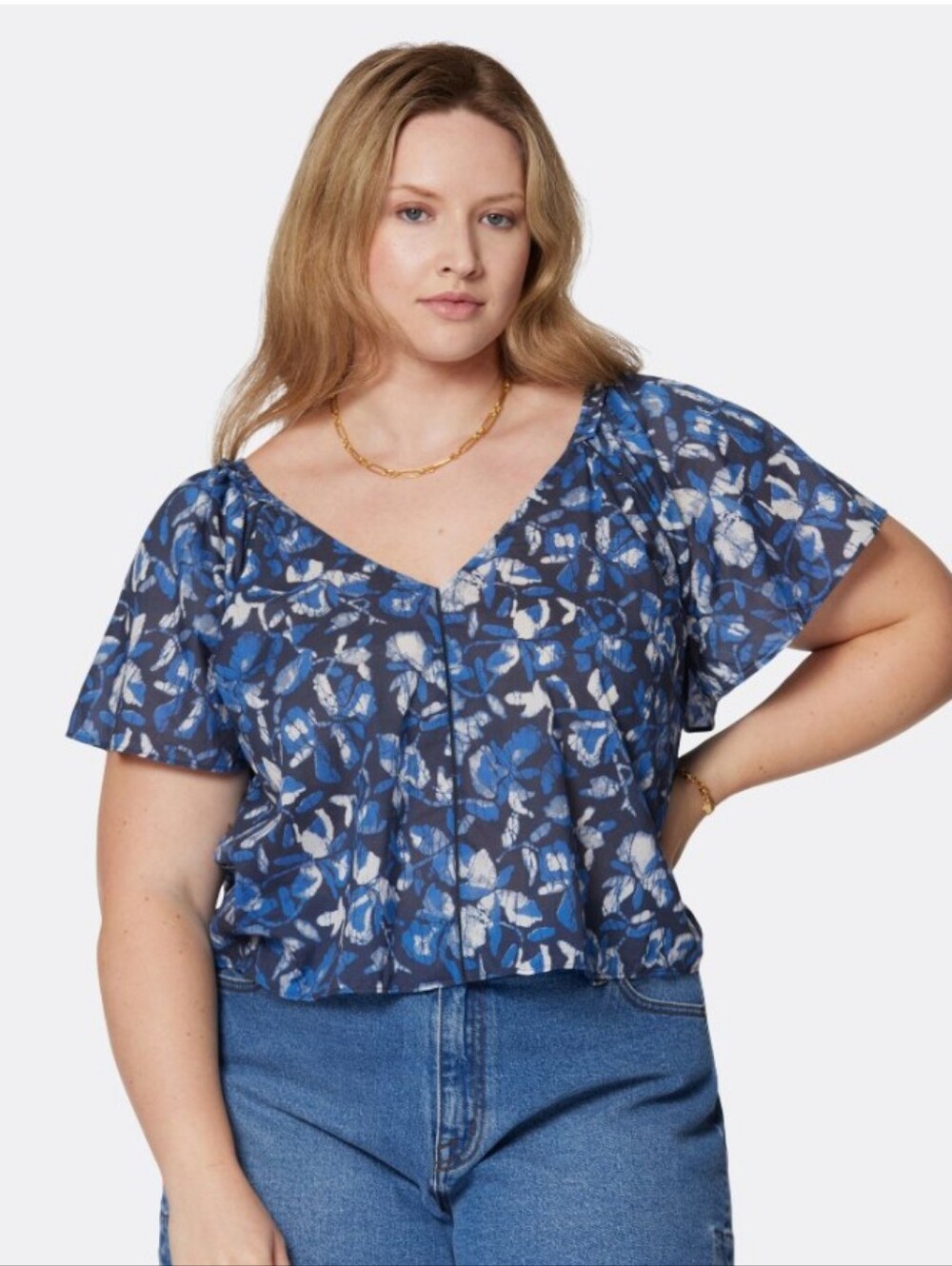 JOIE Katya Short Sleeve Floral ‎ Cotton Top